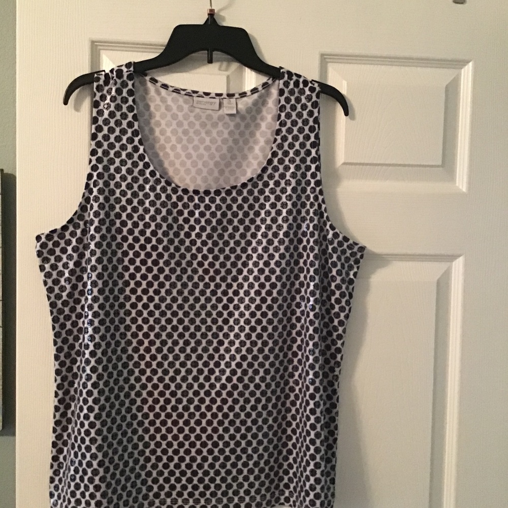 Sequined sleeveless top